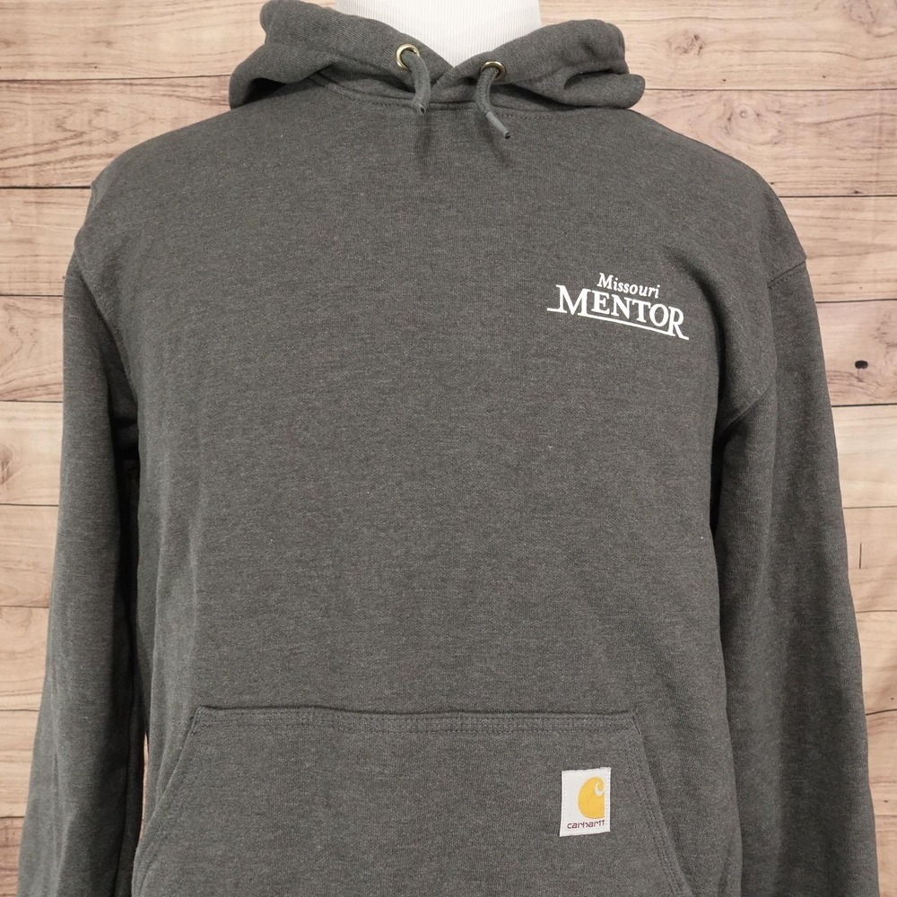 Carhartt Hoodie Mens Large Gray Pullover Sweatshirt Missouri Mentor Work Ethic